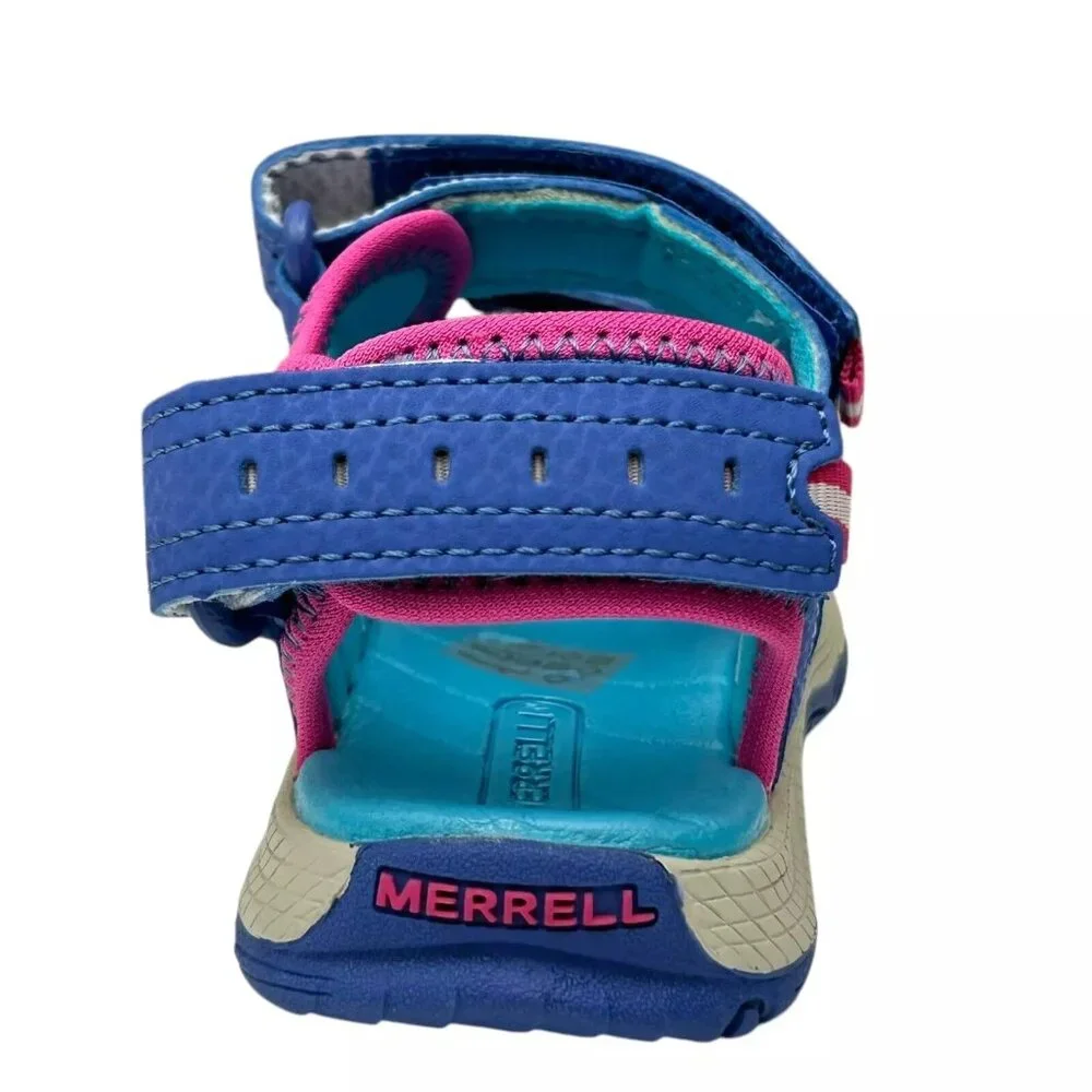 Merrell Toddler Girls Sport Sandal Size 10 Purple/Aqua Adjustable Strap Open Toe
